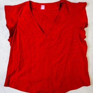 BLUSA COLOR BORGOÑA, SIN MANGAS