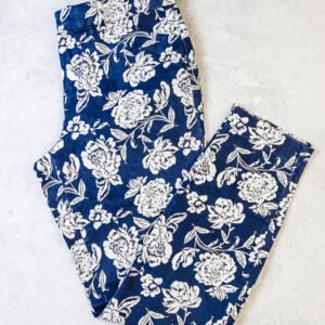 PANTALON CASUAL FLORES AZULES