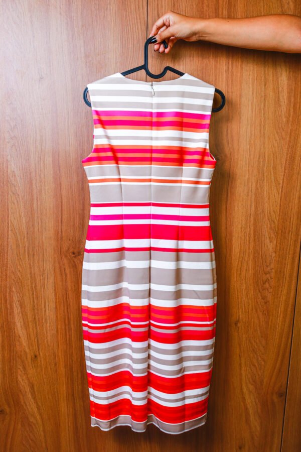 VESTIDO CK RAYAS FUCSIA BLANCO - Image 3