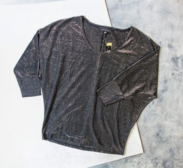 BLUSA MUJER PARA LA NOCHE NEGRO/PLATA