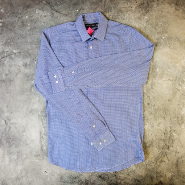CAMISA PRIMARK SLIM FIT CUADROS AZULES
